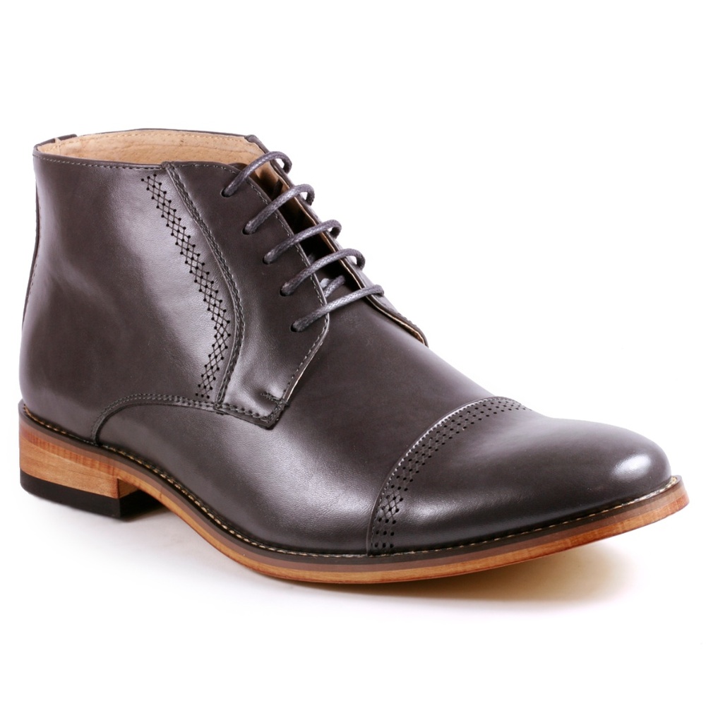 Metrocharm MC115 Gray Lace Up Oxford Dress Boot